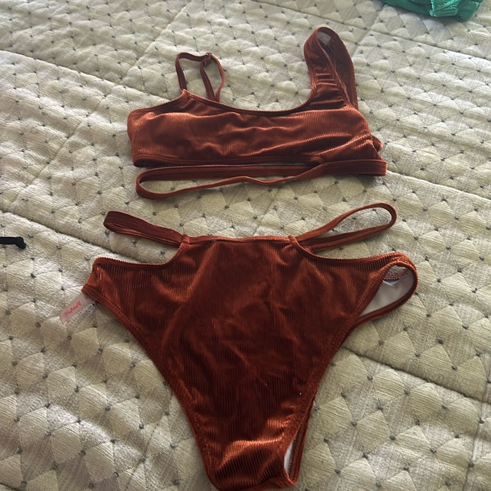 velvet bikini set